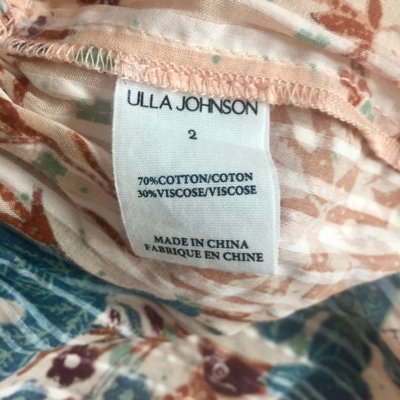Ulla Johnson Marni Floral Print Ruffled Mini Dress in Size 2 - Picture 4 of 13